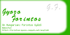 gyozo forintos business card