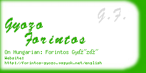 gyozo forintos business card